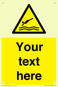 Custom Warning diving area